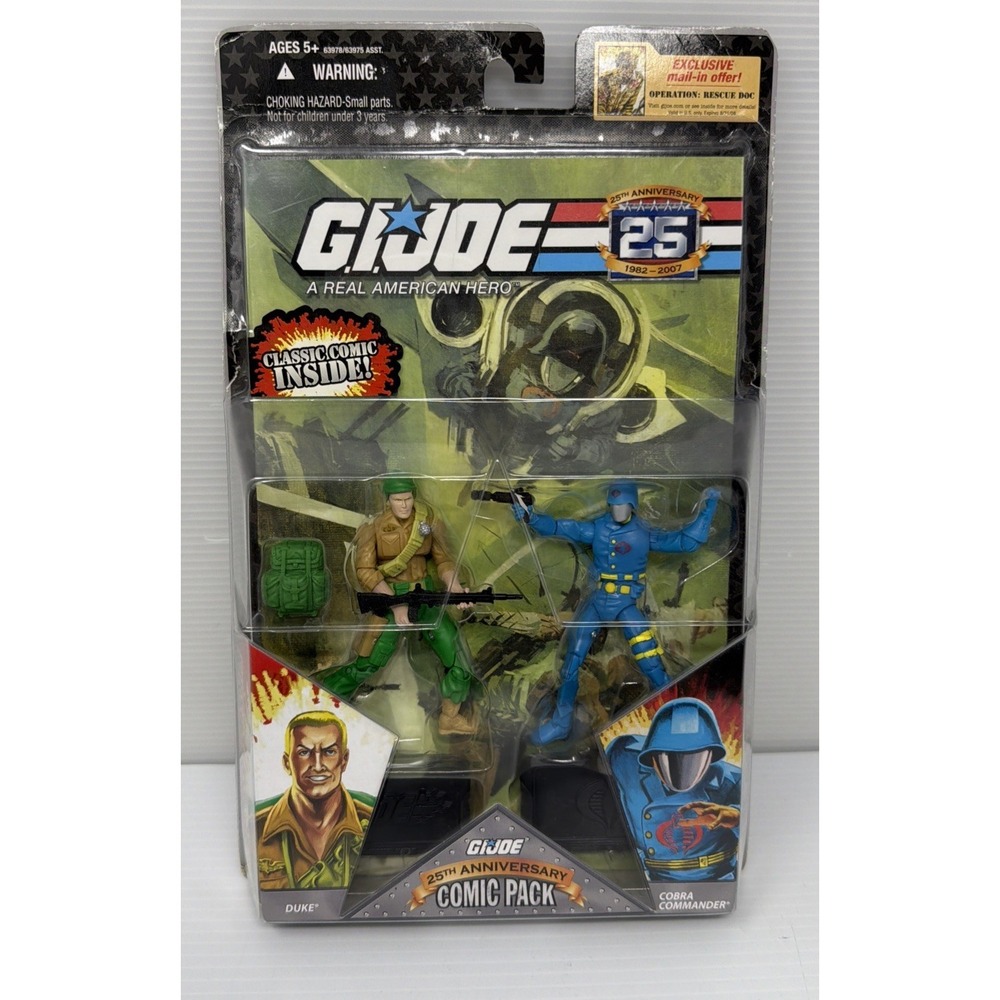 G.I. Joe 25th Anniversary Comic 2 Pack Duke and Cobra Commander 2007